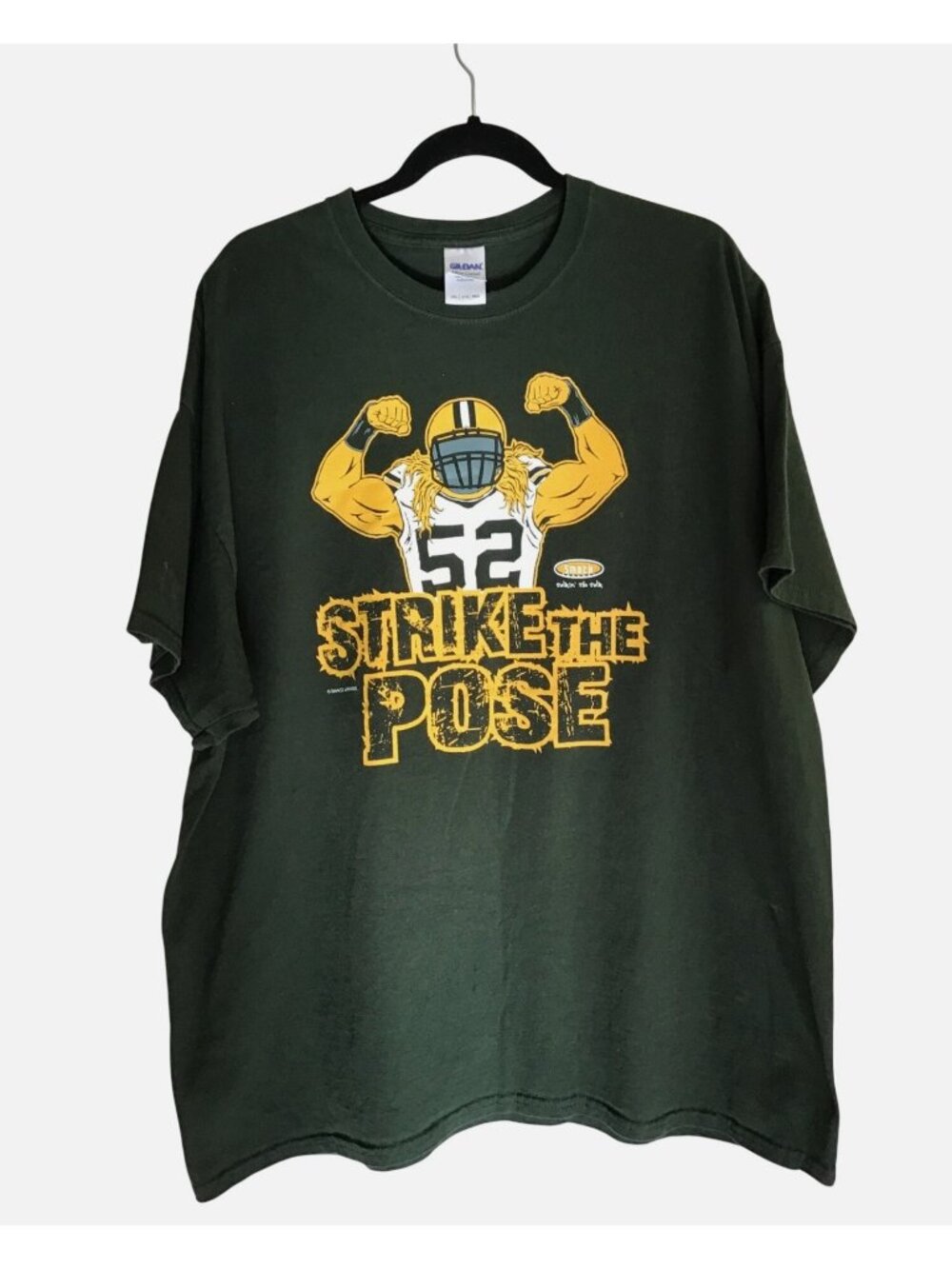 GILDAN- MENS GREEN BAY PACKERS FAN GRAPHIC COTTON T-SHIRT SIZE 2XL